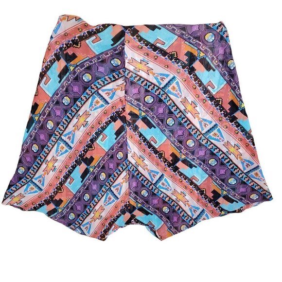 NICOLE by Nicole Miller Womens Multi Geometric Pull-On Shorts Size 8 - Picture 2 of 7